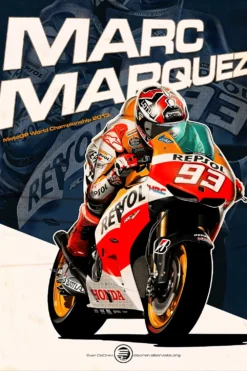 Marc Marquez 93 | Metal Poster