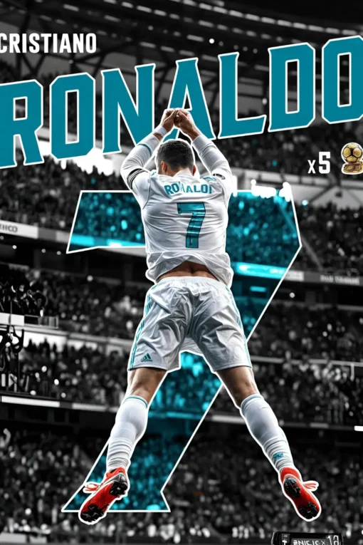 Ronaldo Celebration Goal | Metal Poster