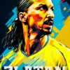 Zlatan Portrait | Metal Poster