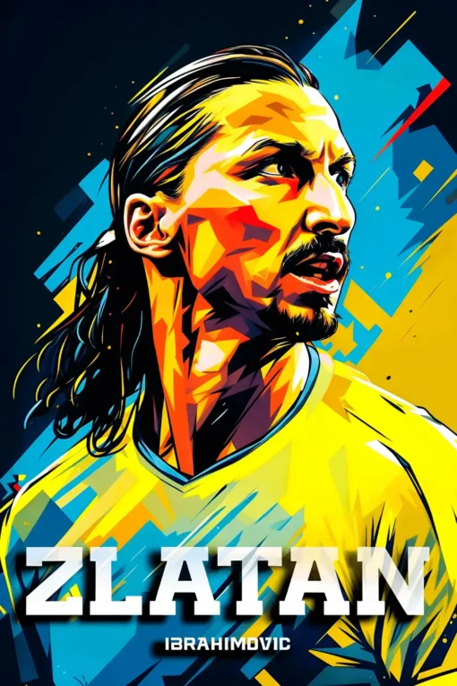 Zlatan Portrait | Metal Poster