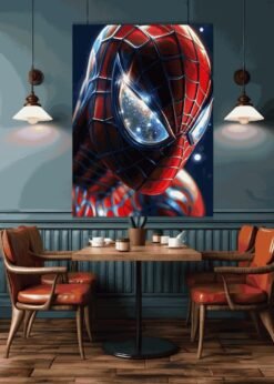 Spiderman Close-up look | Metal Poster