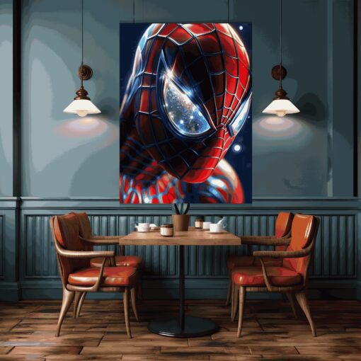 Spiderman Close-up look | Metal Poster