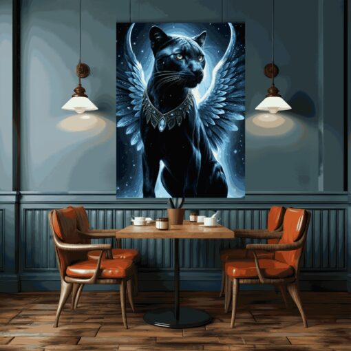 Black Panther With Wings | Metal Poster