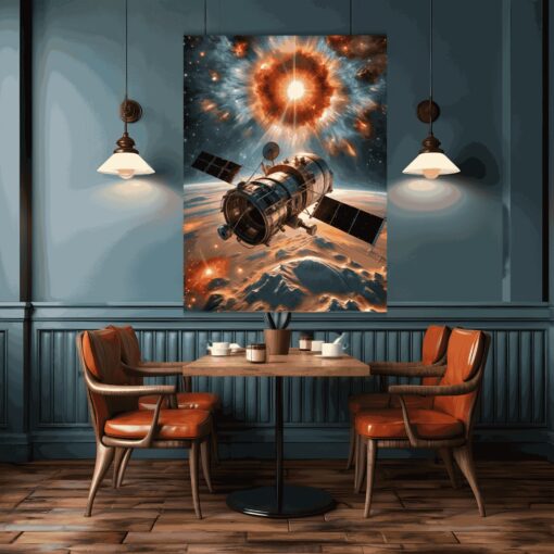 A Satellite In a Space | Metal Poster