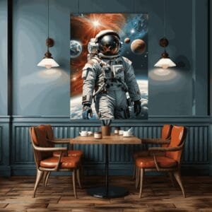 Astronaut In Space | Metal Poster
