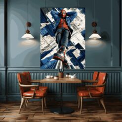 Spiderman Mid-Air Chill | Metal Poster