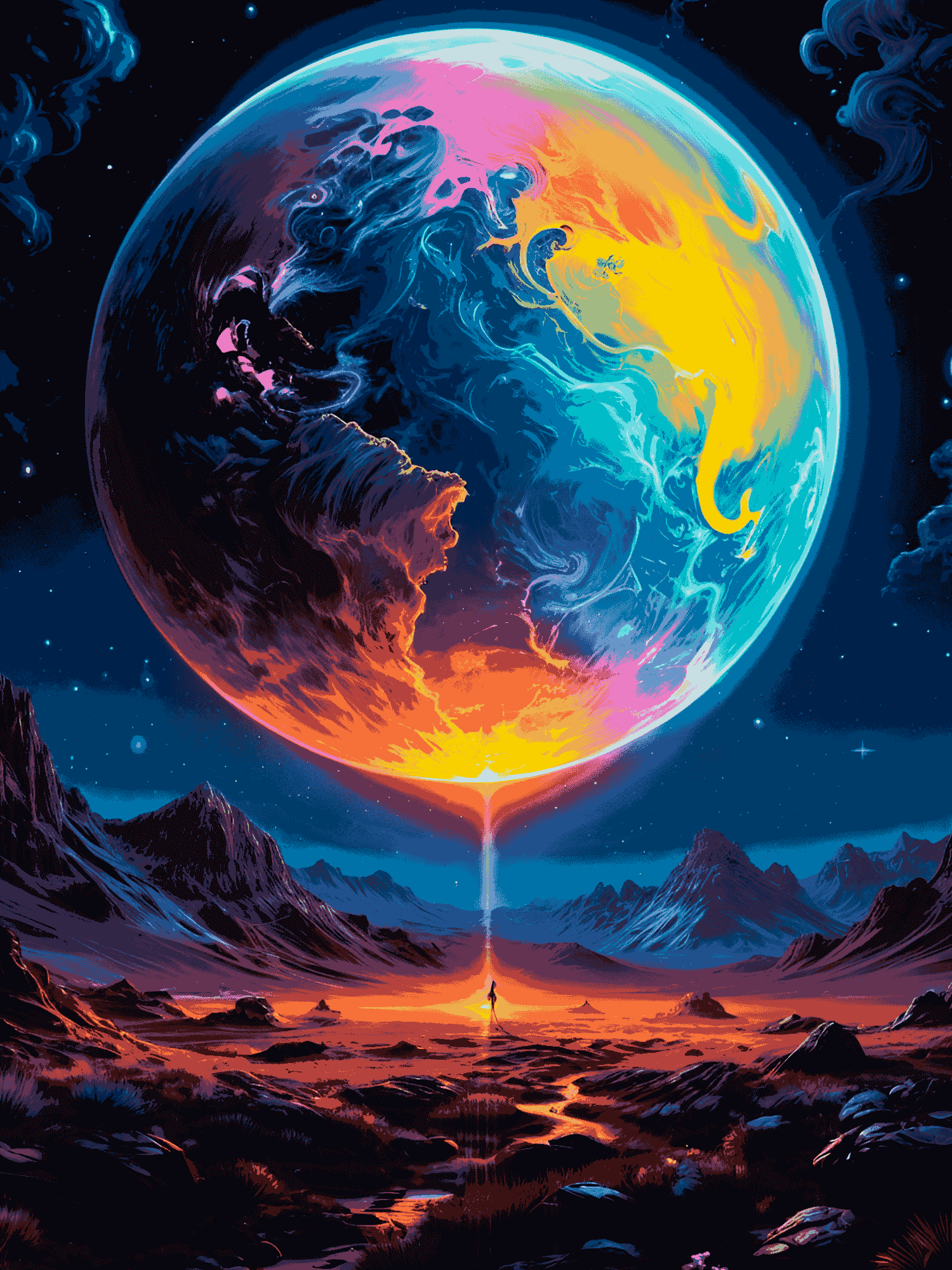 A Colorful Planet | Metal Poster