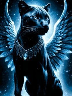 Black Panther With Wings | Metal Poster