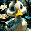 Cute & Adorable Duck | Metal Poster