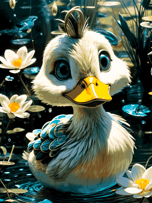 Cute & Adorable Duck | Metal Poster