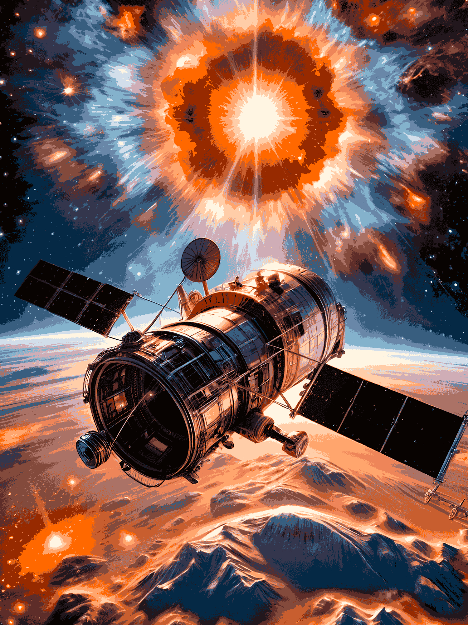 A Satellite In a Space | Metal Poster