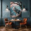 Beautiful Wolf Oil Painting | Metal Poster