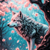 Beautiful Wolf Oil Painting | Metal Poster