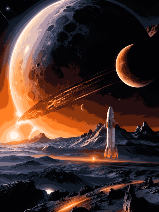 Futuristic Mars | Metal Poster