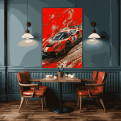 Ferrari Racing Car | Metal Poster