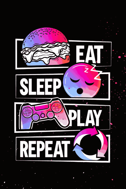 Eat Sleep Play Repeat | Metal Poster