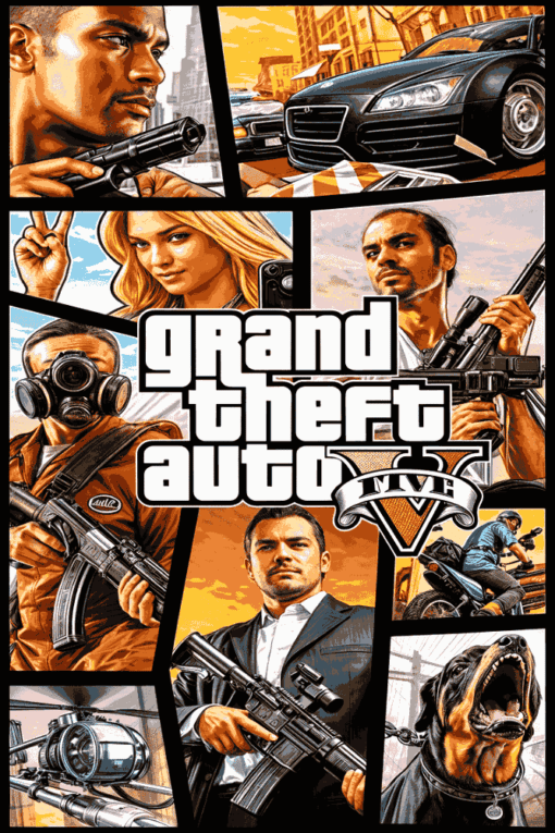 GTA 5 Game | Metal Poster