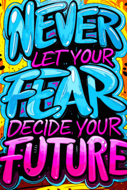 Never Let Fear Decide | Metal Poster