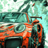 Porsche GTR Abstract | Metal Poster