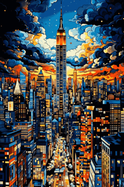 Sunset City Artwork | Metal Poster