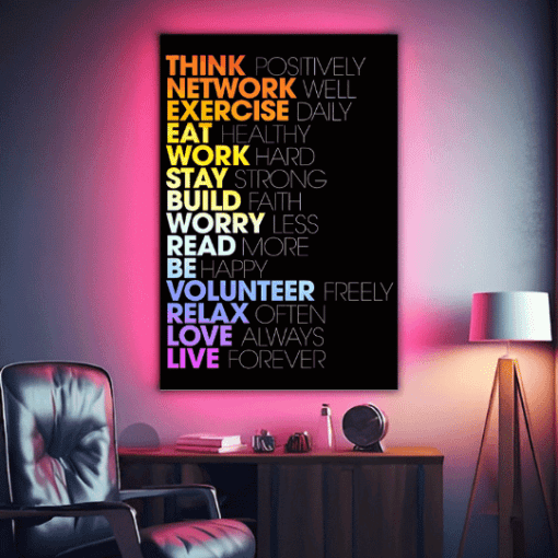 Life Motivation | Metal Poster | Wall Art