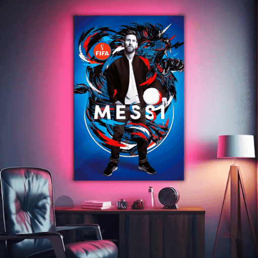 Messi Football | Metal Poster | Wall Art