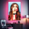 Dua Lipa With Flower | Metal Poster | Wall Art