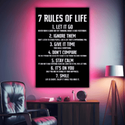 7 Rules For Life | Metal Poster | Wall Art