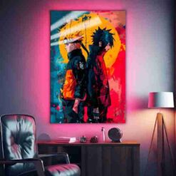 Naruto & Sasuke Bonding | Anime | Metal Posters | Wall Art