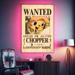 Tony Chopper Wanted – One Piece | Anime | Metal Poster | Wall Art