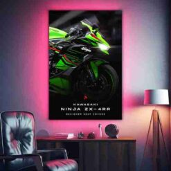 Kawasaki Ninja ZX 4RR Sports Bike | Cars & Bikes Posters | Metal Posters | Wall Art