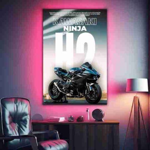 Kawasaki Ninja H2 | Cars & Bikes Posters | Metal Posters | Wall Art