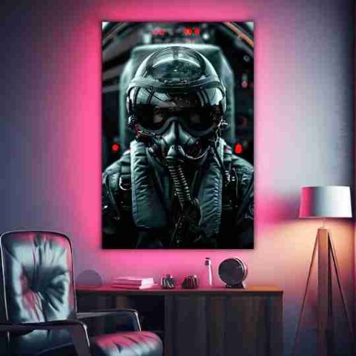 Fighter Pilot In Flight | Aviation Posters | Metal Posters | Wall Art