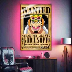 Usopp Wanted – One Piece | Anime | Metal Posters | Wall Art