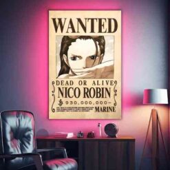 Nico Robin Wanted – One Piece | Anime | Metal Poster | Wall Art