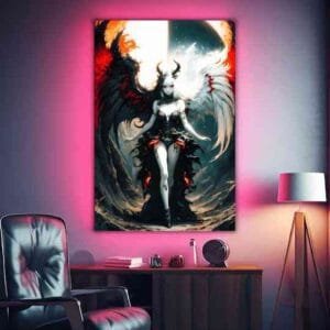 Gothic Angel And Devil | Anime | Metal Poster | Wall Art