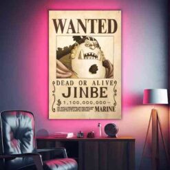 Jinbe Wanted – One Piece | Anime | Metal Poster | Wall Art