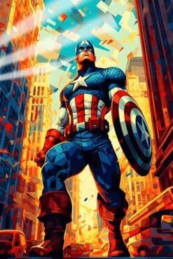 Marvel Captain America | Super Hero Posters | Metal Posters | Wall Art