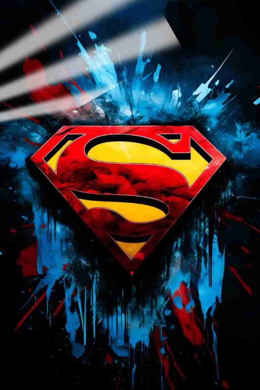 Superman Mark | Super Hero Posters | Metal Posters | Wall Art