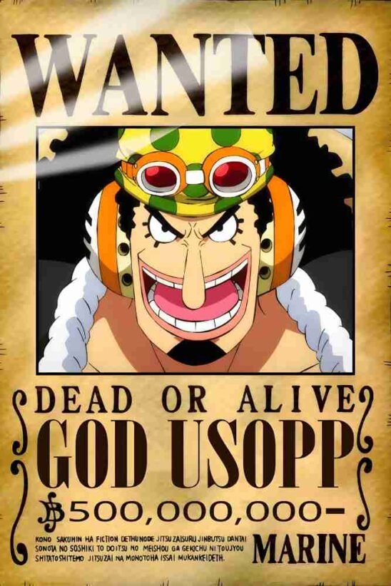 Usopp Wanted – One Piece | Anime | Metal Posters | Wall Art