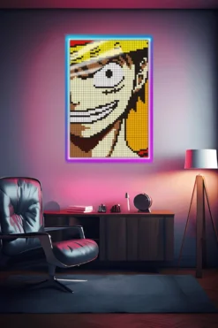 Monkey D Luffy Pixel Art | Anime Posters | Metal Posters | Wall Art