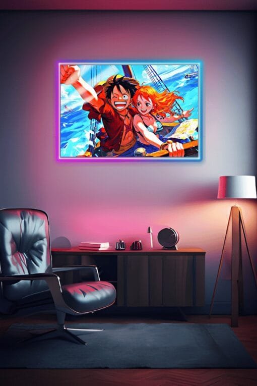 One Piece Luffy And Nami | Anime Posters | Metal Posters | Wall Art