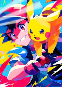 Ash And Pikachu Pokemon | Anime Posters | Metal Posters | Wall Art
