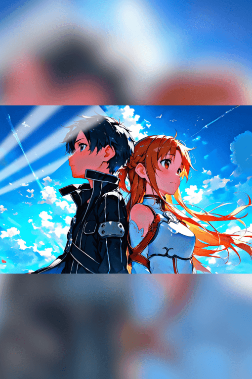 Kirito And Asuna | Anime Posters | Metal Posters | Wall Art