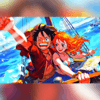 One Piece Luffy And Nami | Anime Posters | Metal Posters | Wall Art