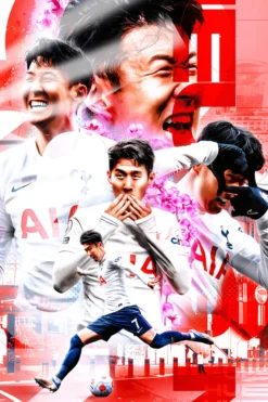 Son Heung-Min Football Player | Sports Posters | Metal Posters | Wall Art