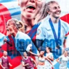 Woman Soccer Champion Player | Sports Posters | Metal Posters | Wall Art