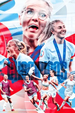 Woman Soccer Champion Player | Sports Posters | Metal Posters | Wall Art