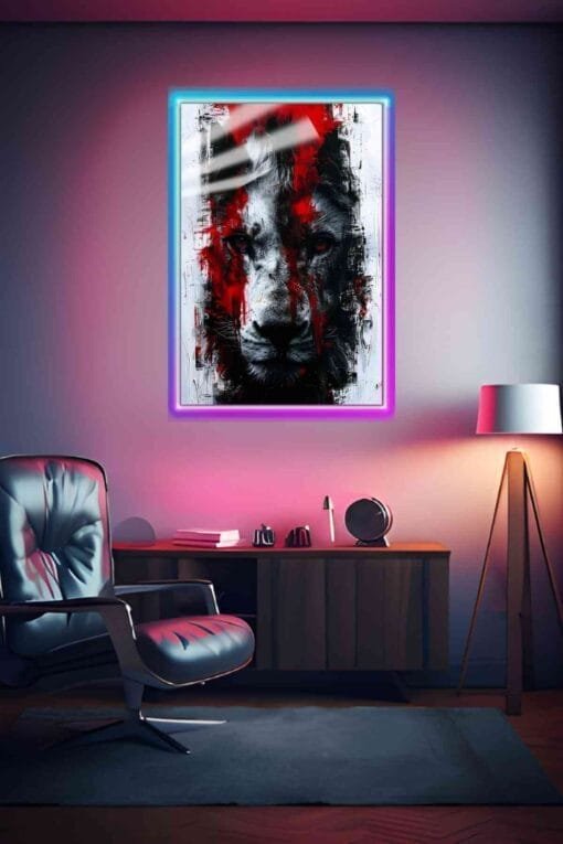 Red Eye Lion | Animal Posters | Metal Posters | Wall Art