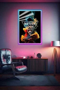 Never Look Back Life Lesson | Motivational Posters | Metal Posters | Wall Art